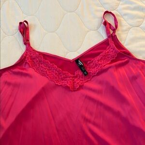 Torrid Women's Pink Lace Trim Satin Camisole